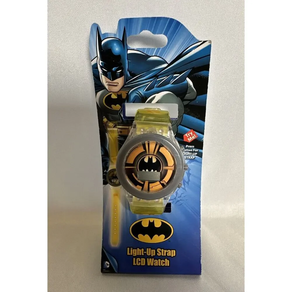NEW Batman Children's Light Up Strap LCD Watch DC Comics